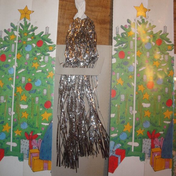 6 Vintage German Lead Christmas Tree Tinsel Icicles Stanniol Lametta Eis Old! - Picture 8 of 9